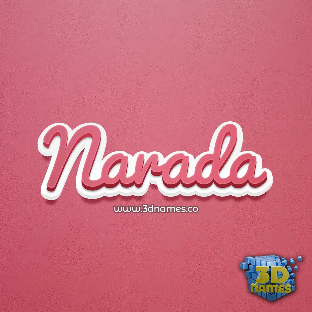 narada in Red Scribble style - 3D name wallpaper