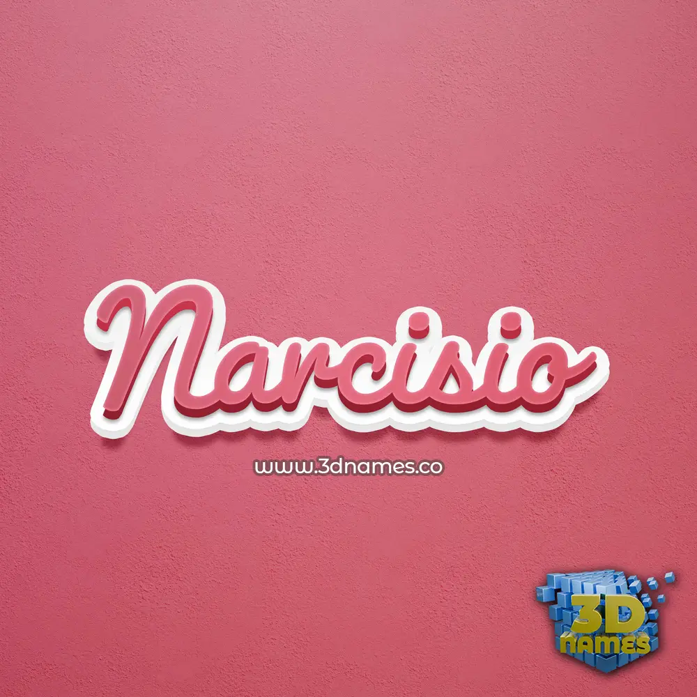 narcisio in Red Scribble style - 3D name wallpaper