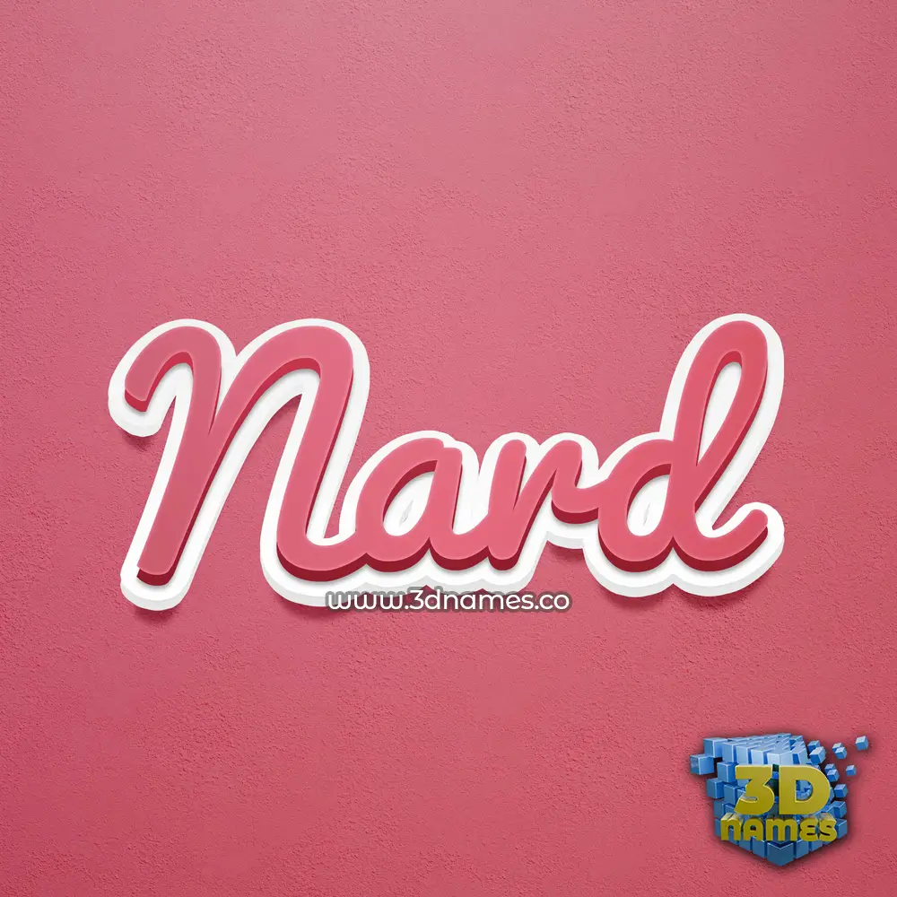 nard in Red Scribble style - 3D name wallpaper