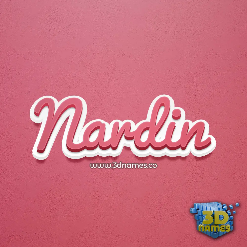 nardin in Red Scribble style - 3D name wallpaper