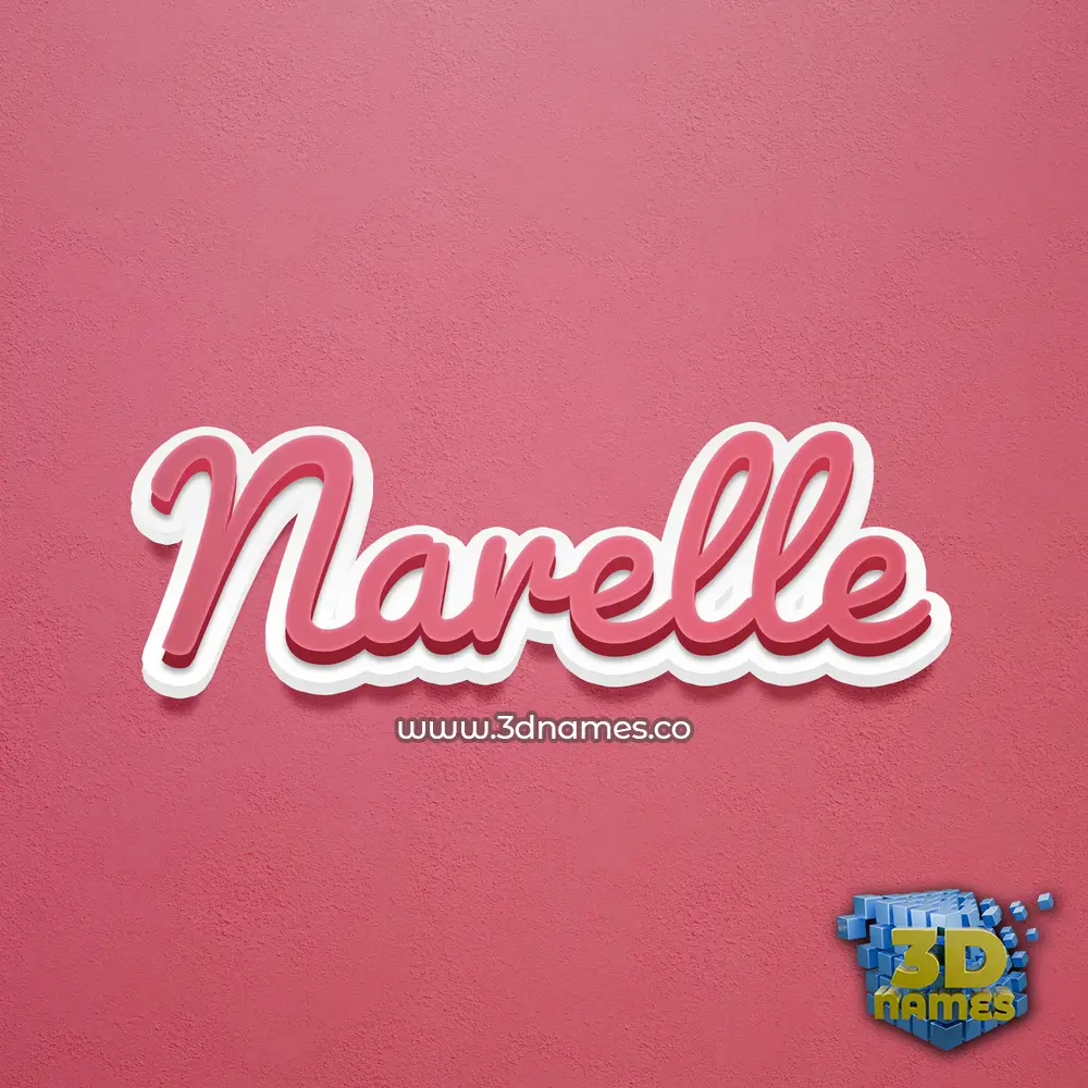 narelle in Red Scribble style - 3D name wallpaper