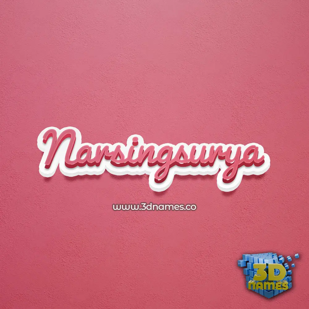 narsingsurya in Red Scribble style - 3D name wallpaper