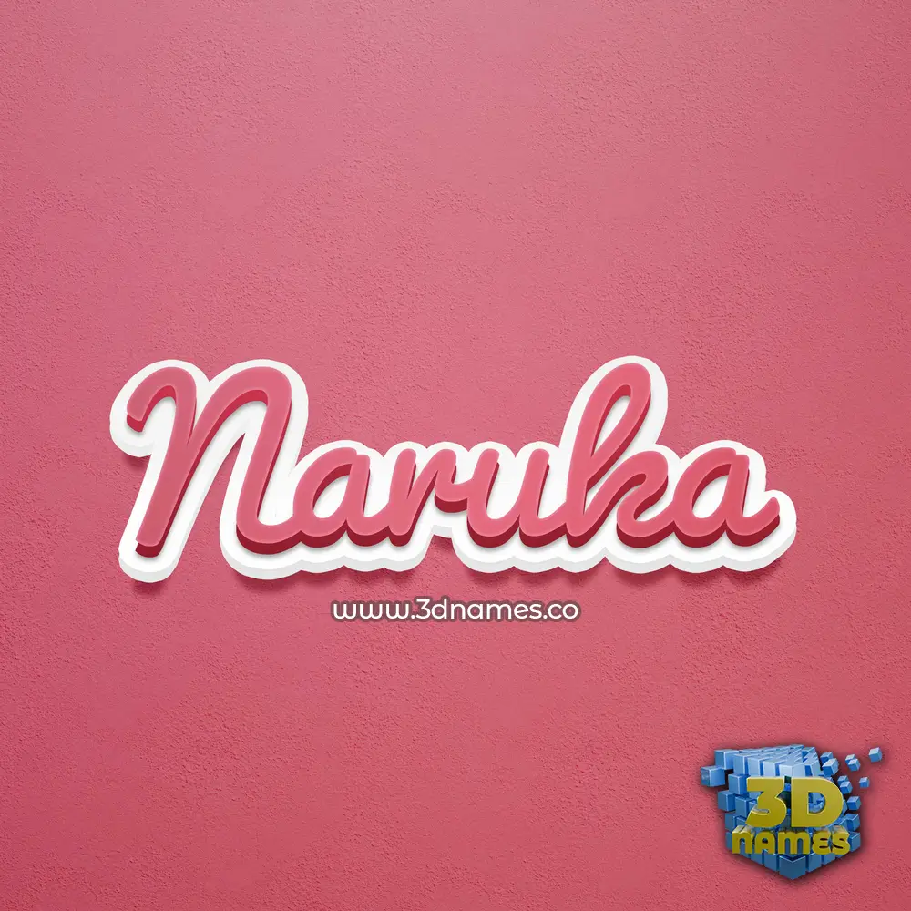 naruka in Red Scribble style - 3D name wallpaper