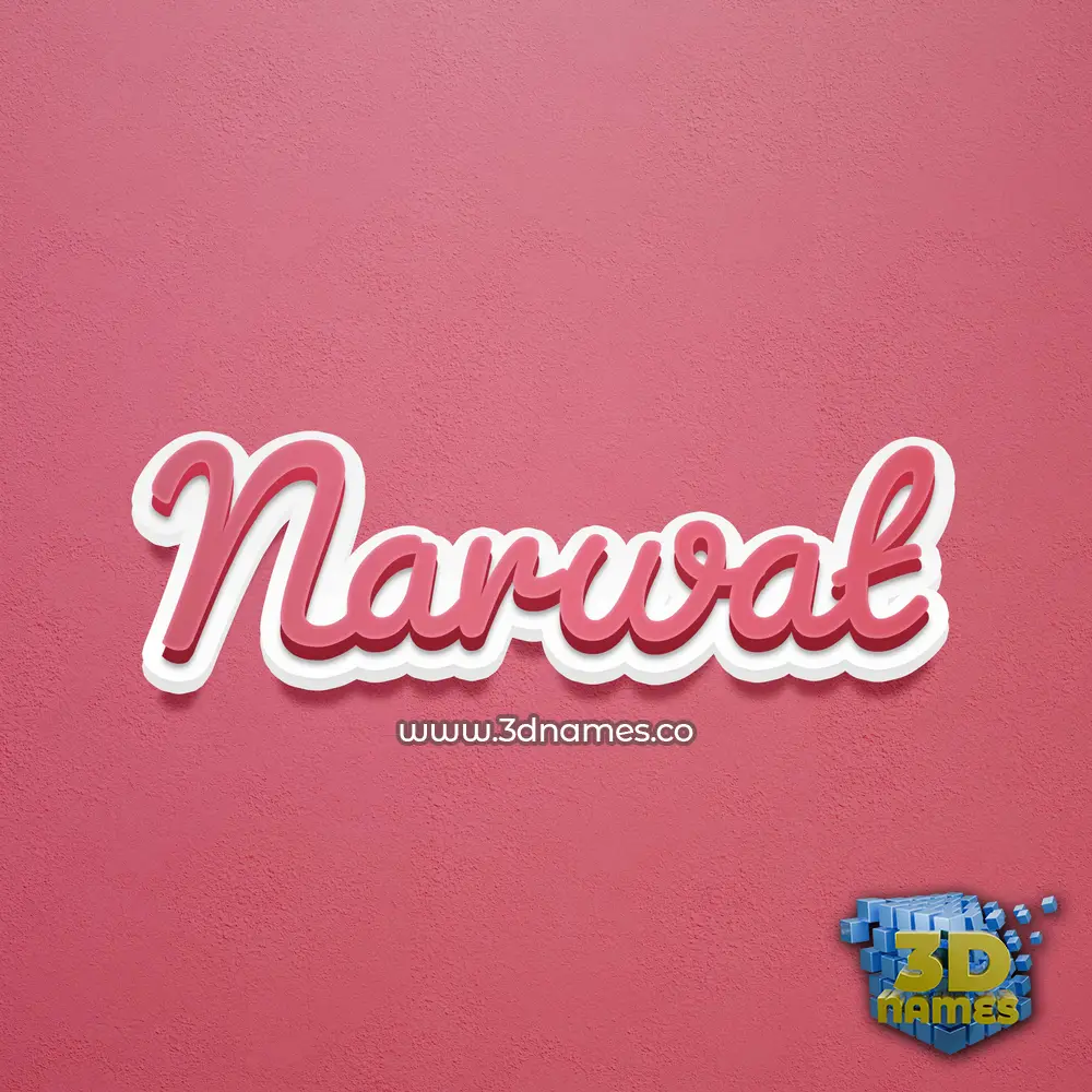narwat in Red Scribble style - 3D name wallpaper