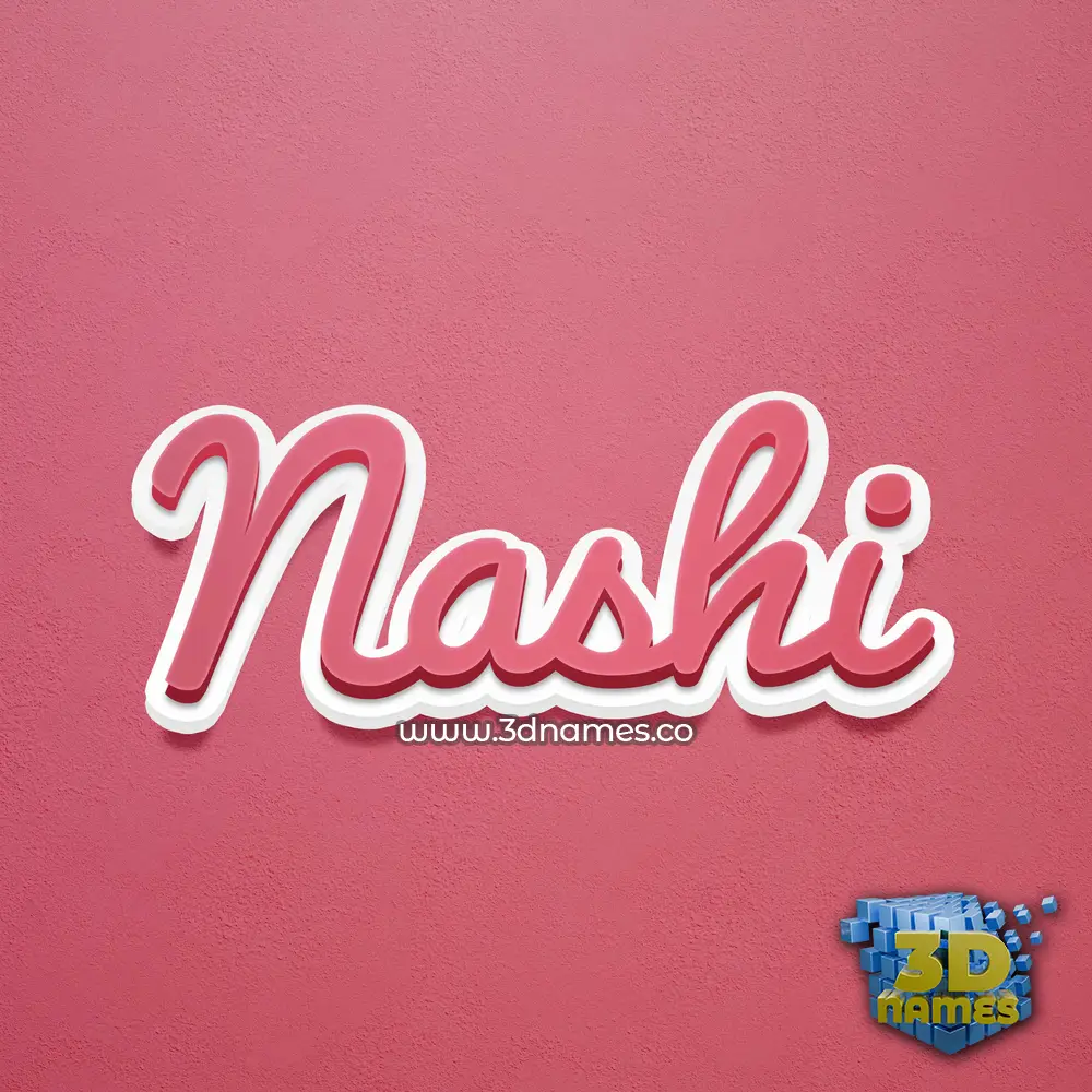 nashi in Red Scribble style - 3D name wallpaper