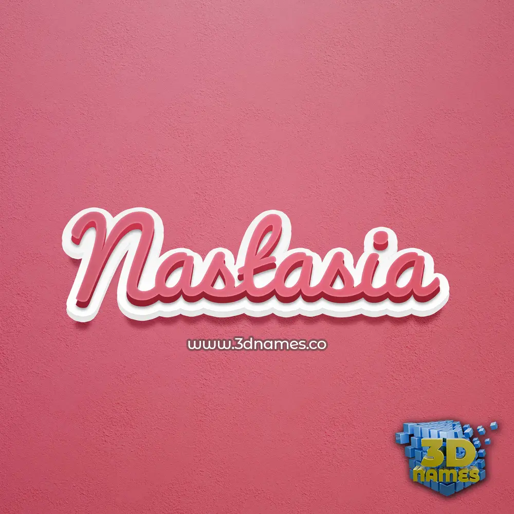 nastasia in Red Scribble style - 3D name wallpaper