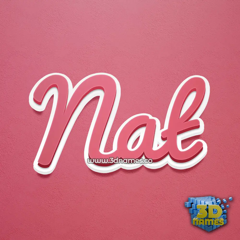 nat in Red Scribble style - 3D name wallpaper