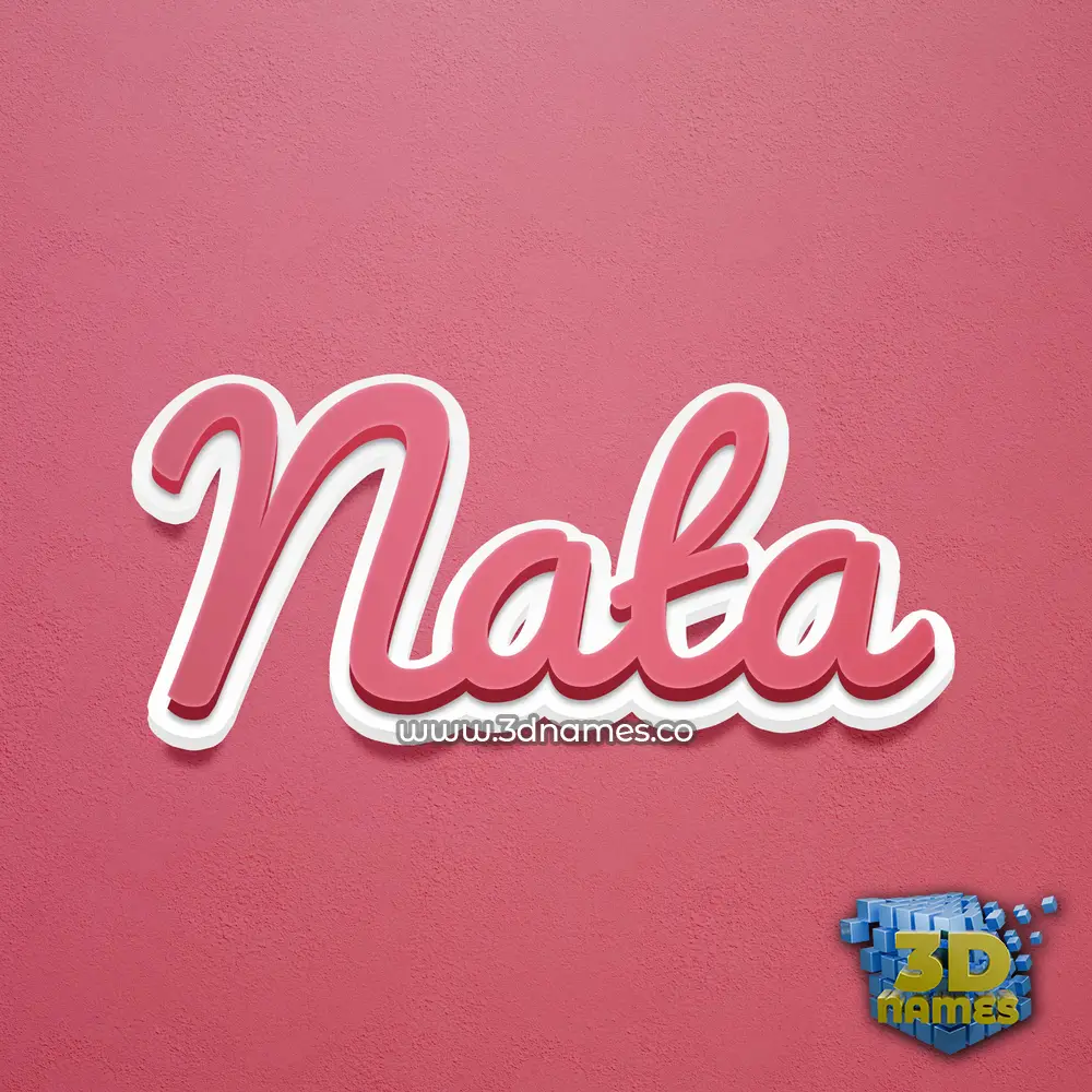 nata in Red Scribble style - 3D name wallpaper