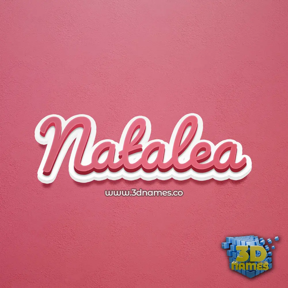 natalea in Red Scribble style - 3D name wallpaper