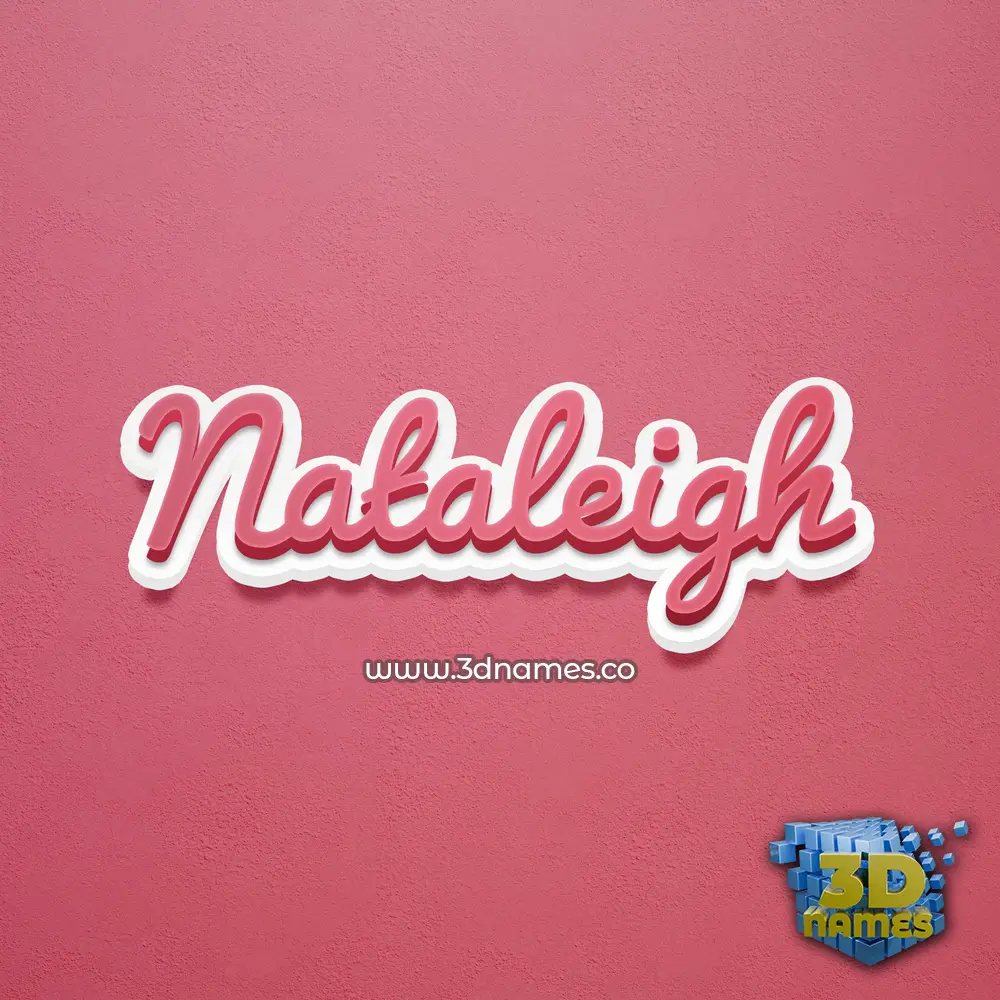 nataleigh in Red Scribble style - 3D name wallpaper