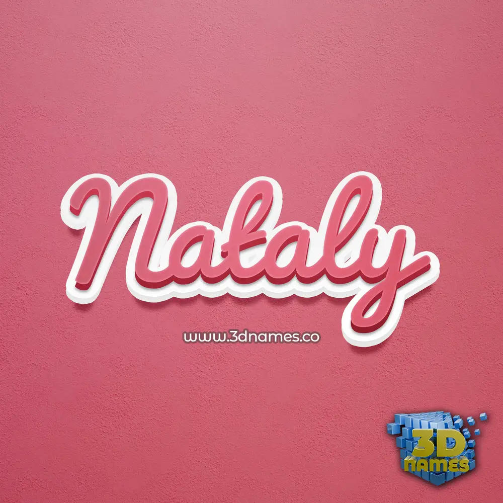 nataly in Red Scribble style - 3D name wallpaper