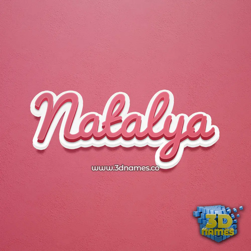 natalya in Red Scribble style - 3D name wallpaper