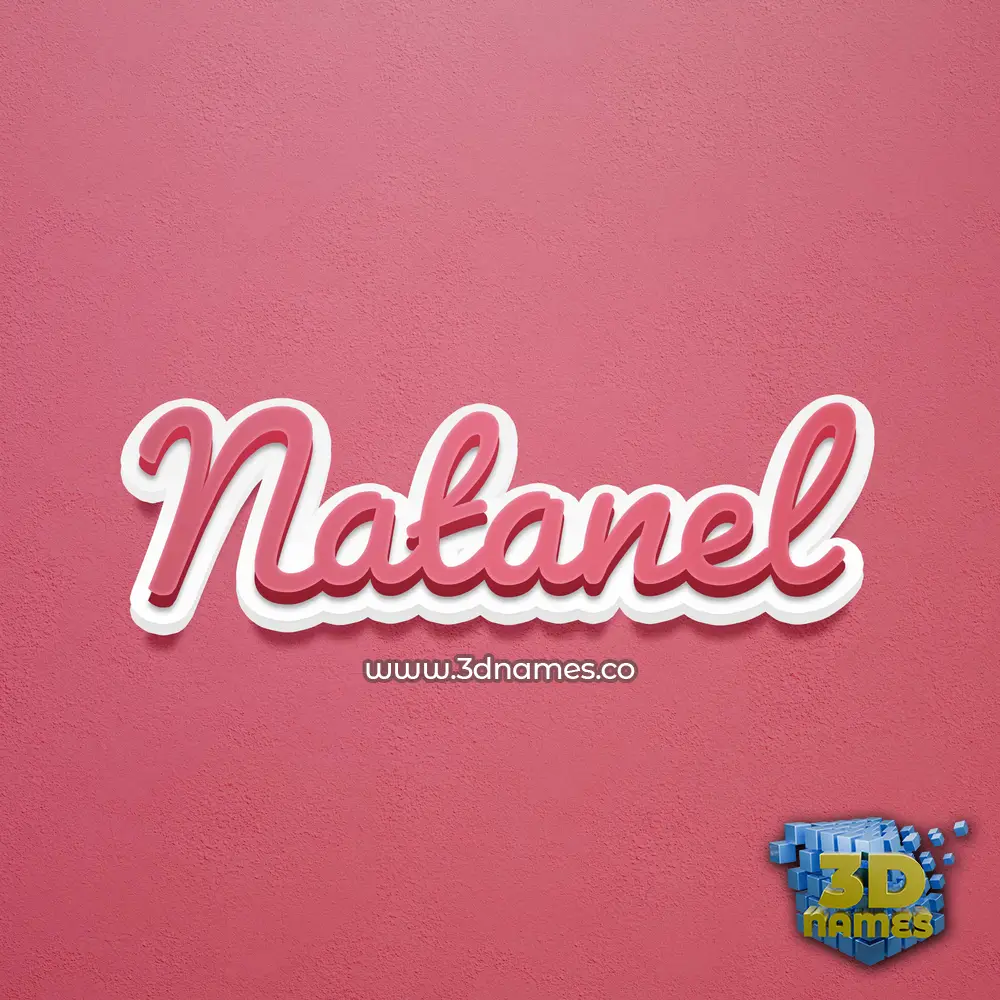 natanel in Red Scribble style - 3D name wallpaper