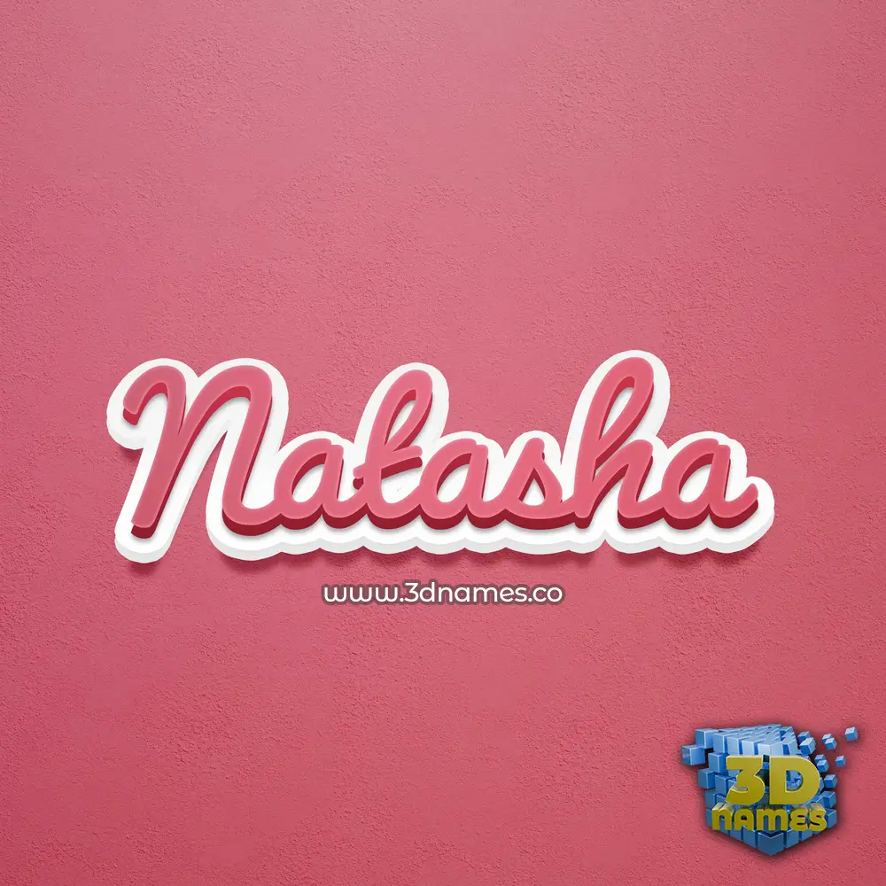 natasha in Red Scribble style - 3D name wallpaper
