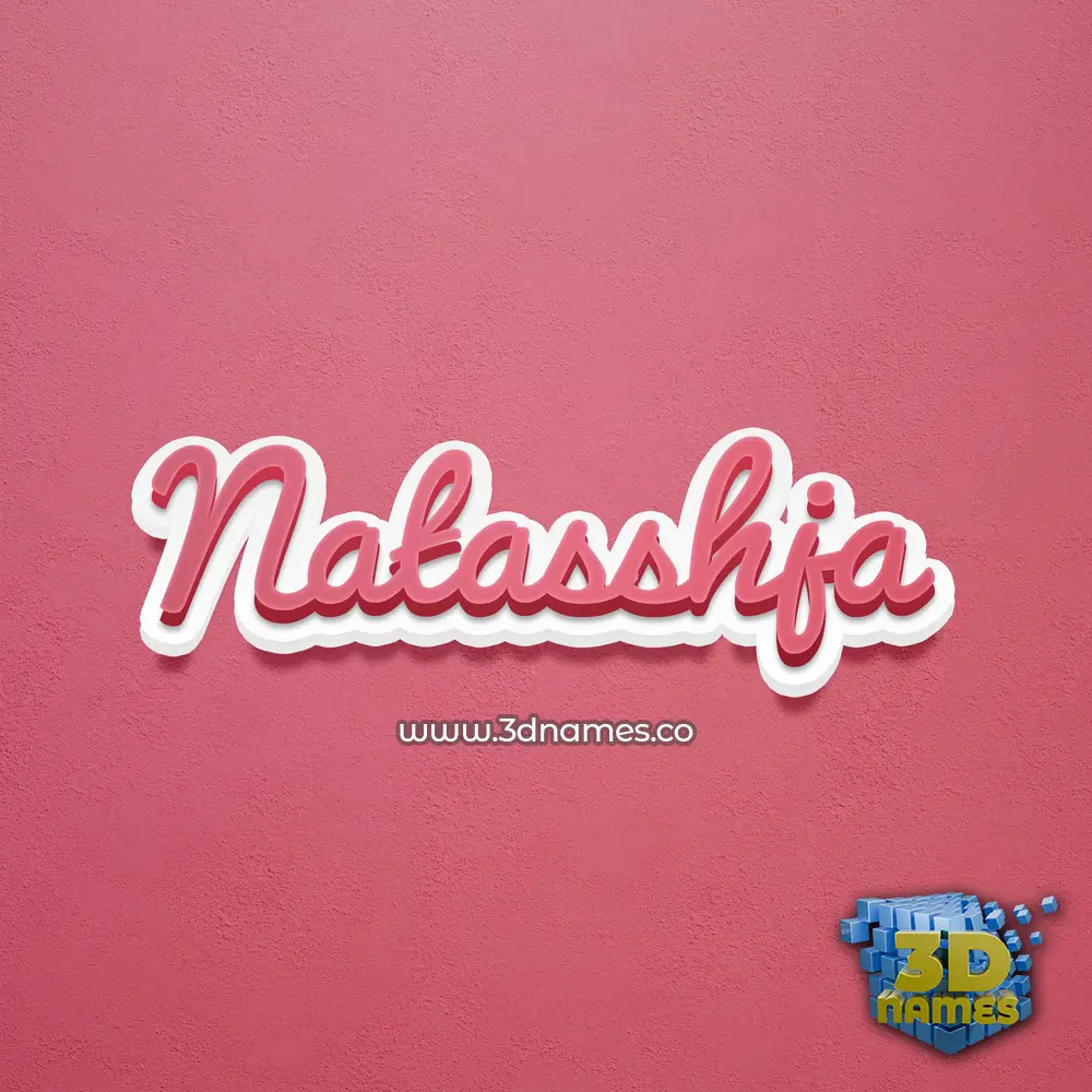 natasshja in Red Scribble style - 3D name wallpaper