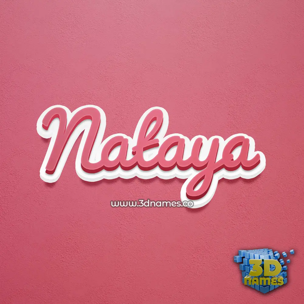 nataya in Red Scribble style - 3D name wallpaper