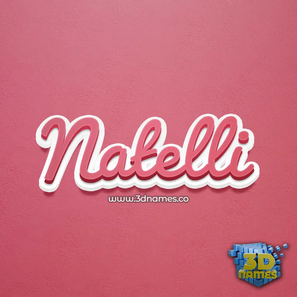 natelli in Red Scribble style - 3D name wallpaper
