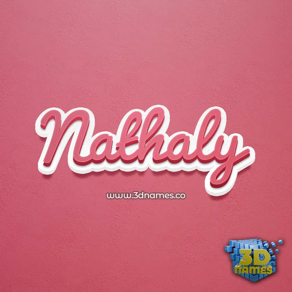 nathaly in Red Scribble style - 3D name wallpaper