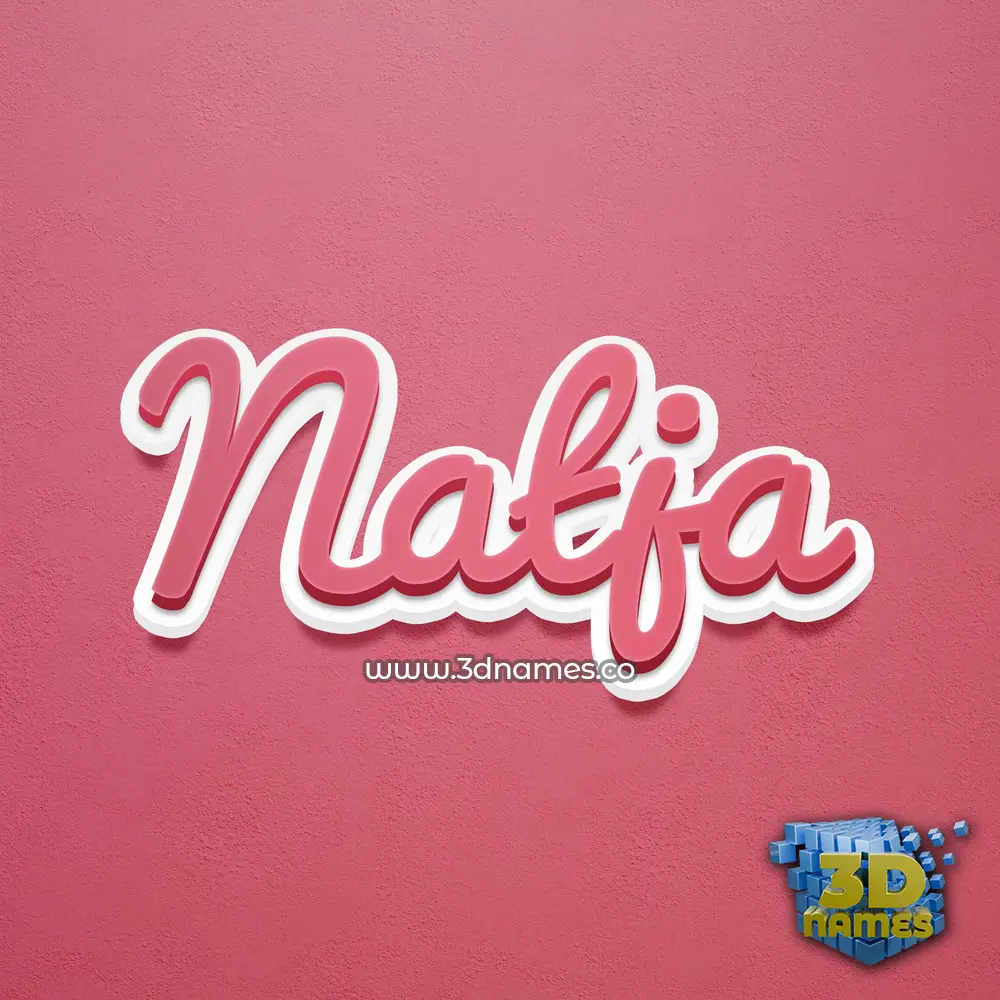 natja in Red Scribble style - 3D name wallpaper