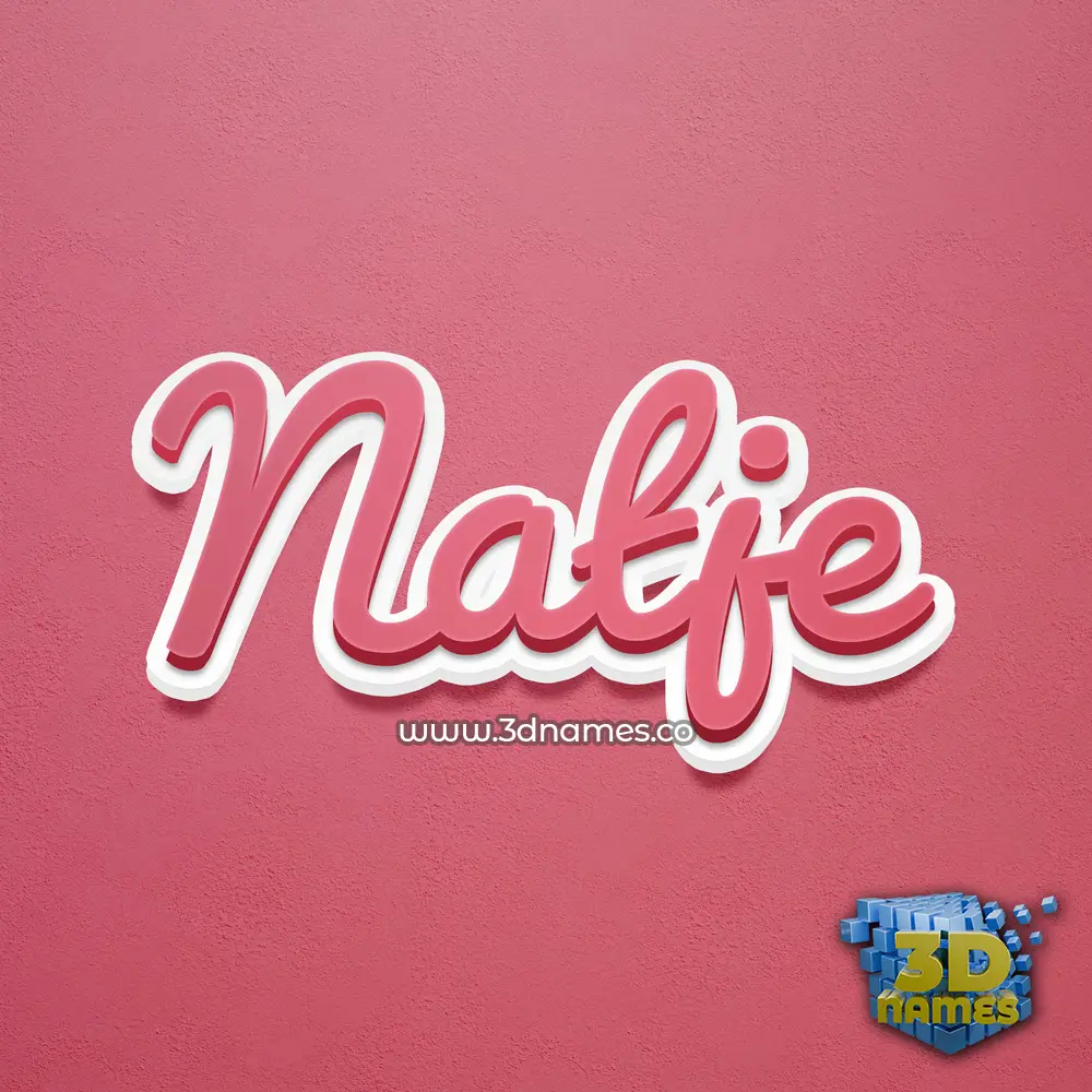 natje in Red Scribble style - 3D name wallpaper