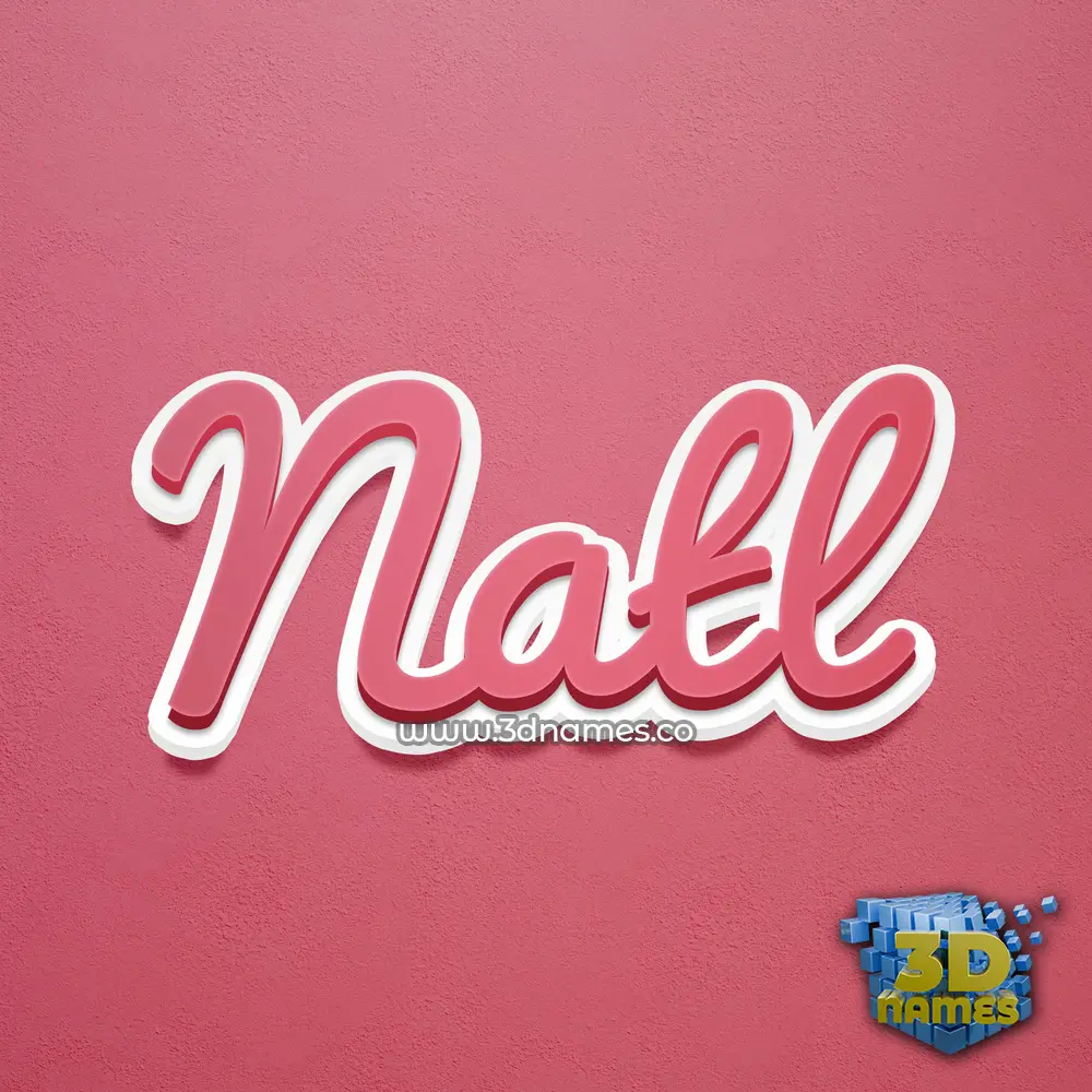 natl in Red Scribble style - 3D name wallpaper
