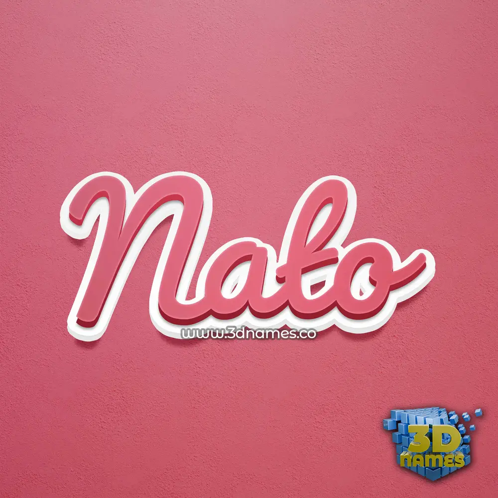 nato in Red Scribble style - 3D name wallpaper