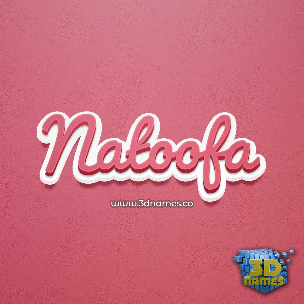 natoofa in Red Scribble style - 3D name wallpaper