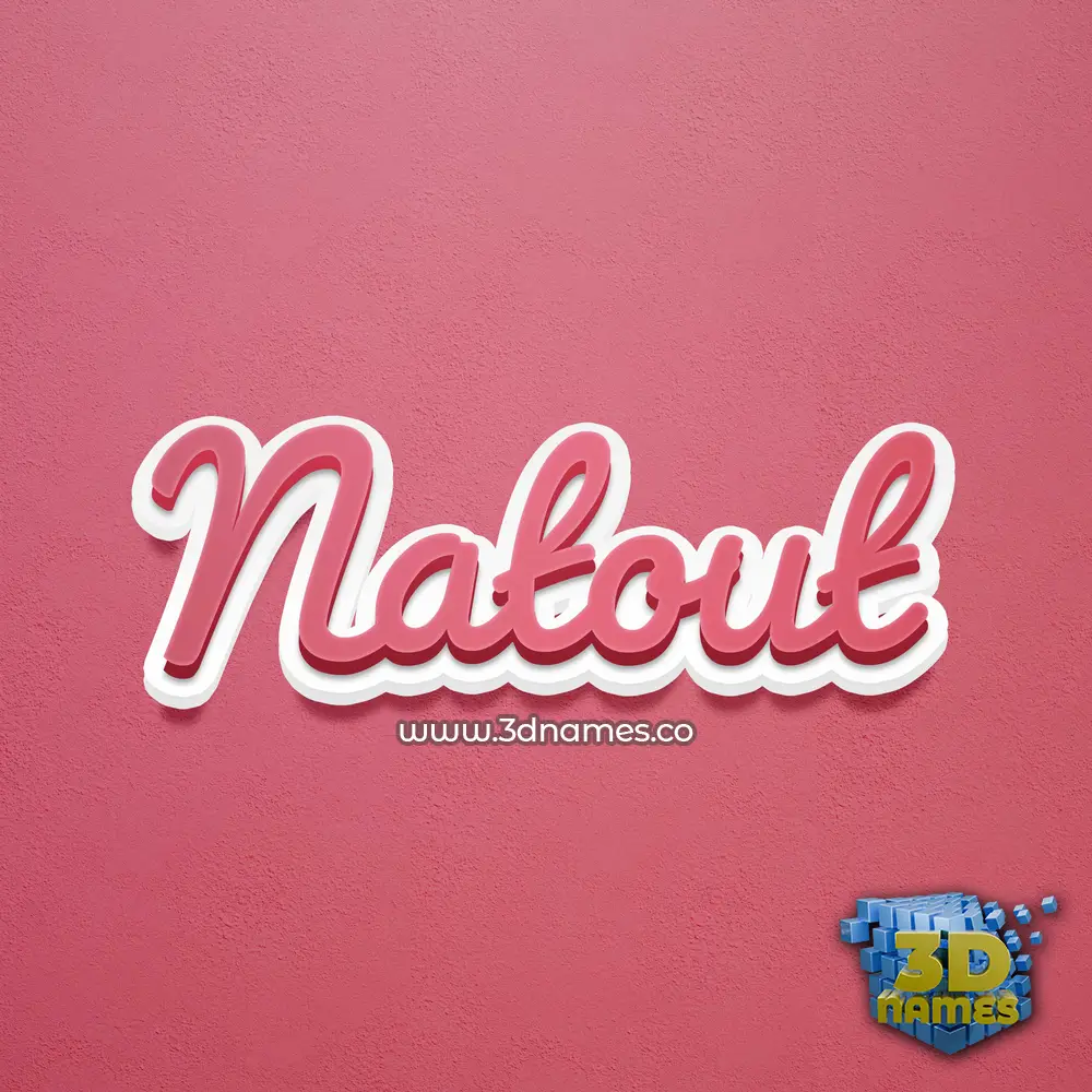 natout in Red Scribble style - 3D name wallpaper