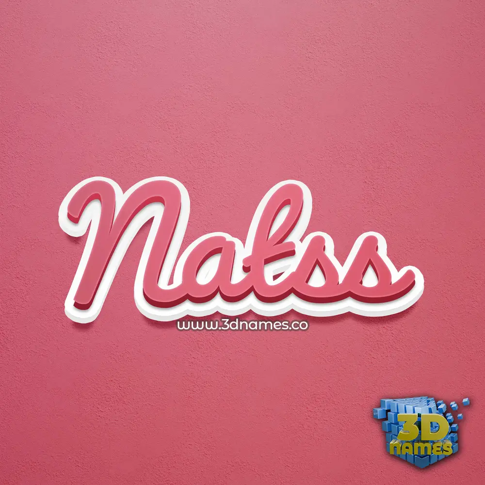 natss in Red Scribble style - 3D name wallpaper