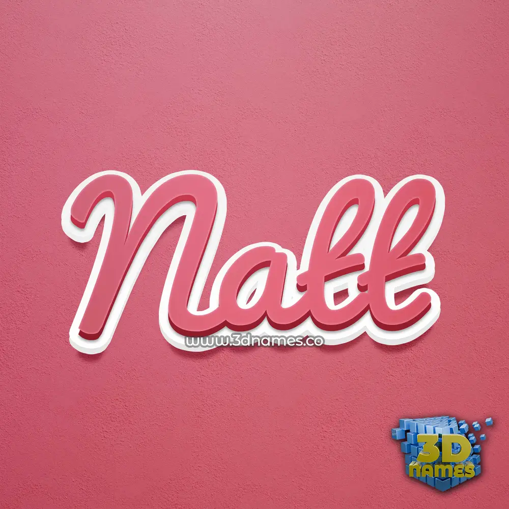 natt in Red Scribble style - 3D name wallpaper