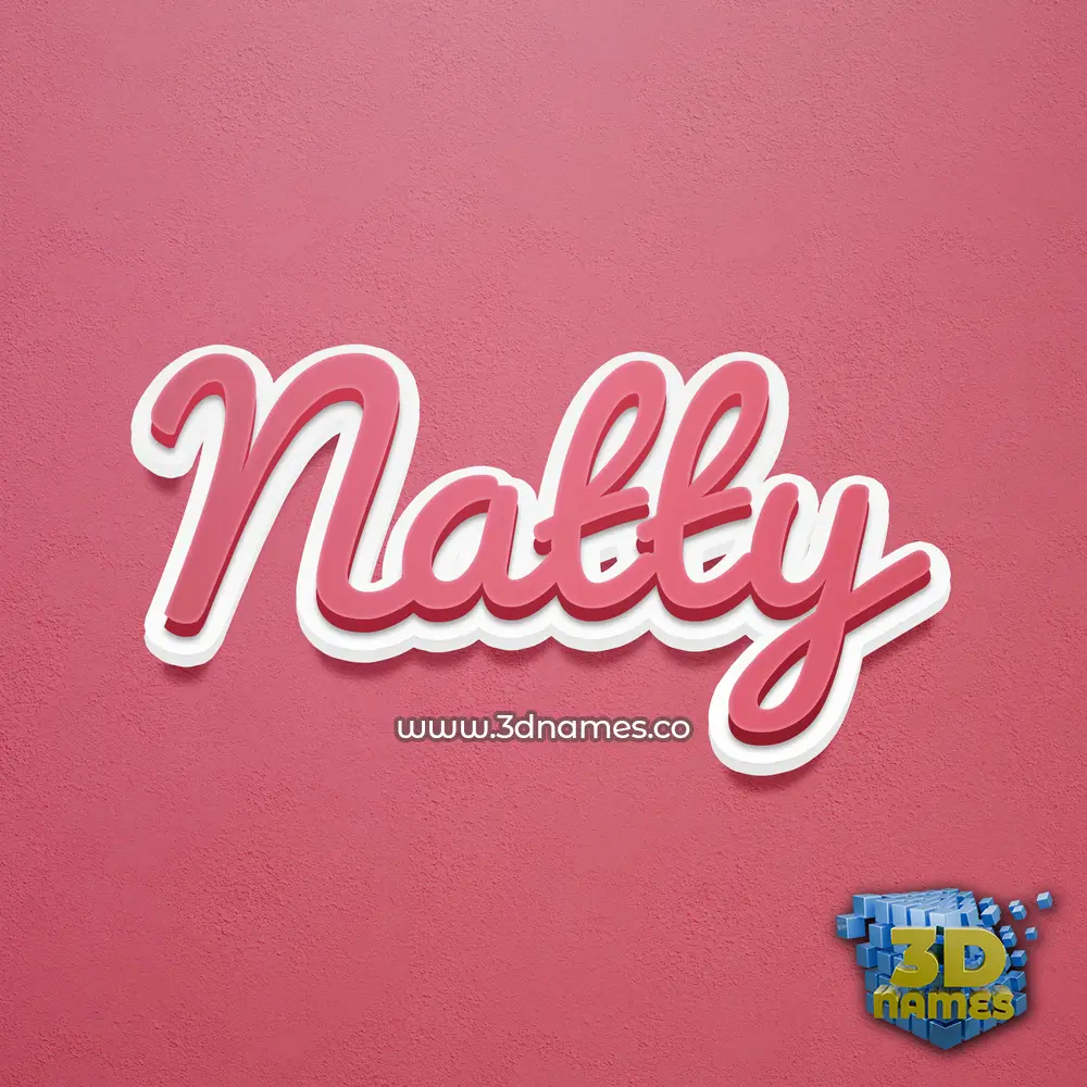 natty in Red Scribble style - 3D name wallpaper