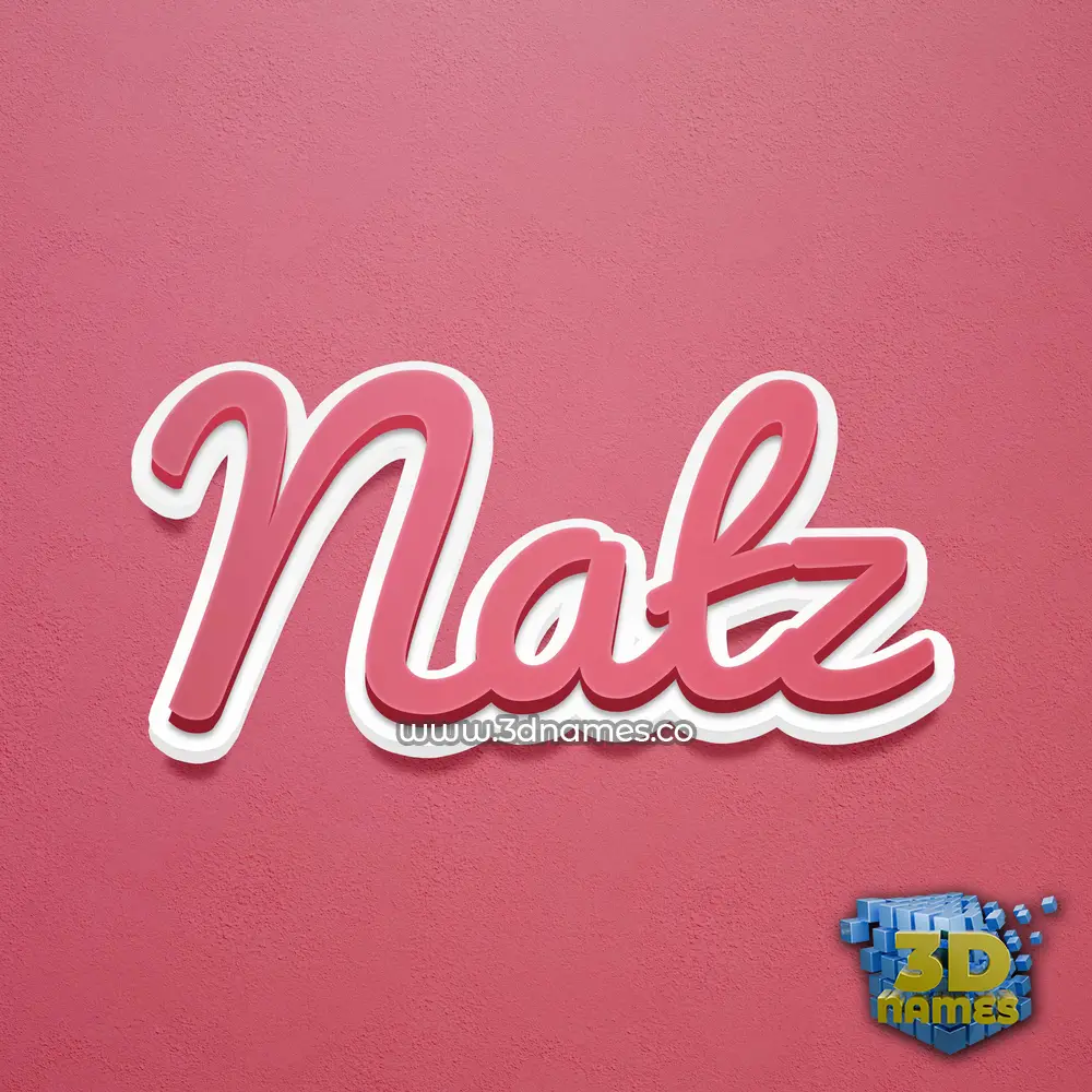 natz in Red Scribble style - 3D name wallpaper