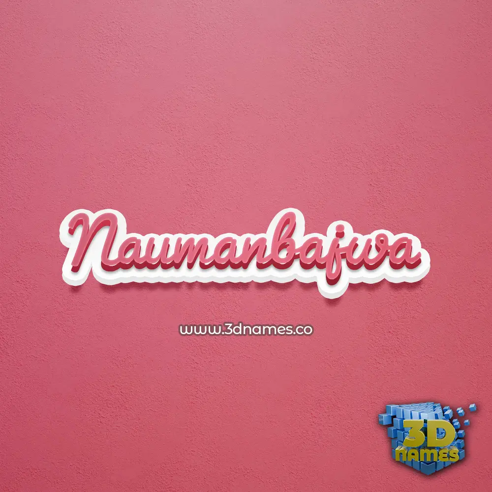 naumanbajwa in Red Scribble style - 3D name wallpaper