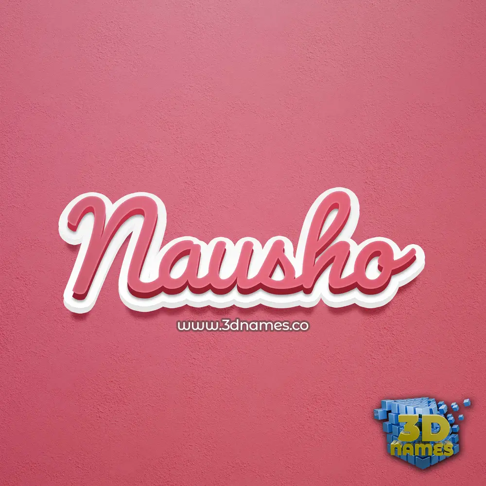 nausho in Red Scribble style - 3D name wallpaper