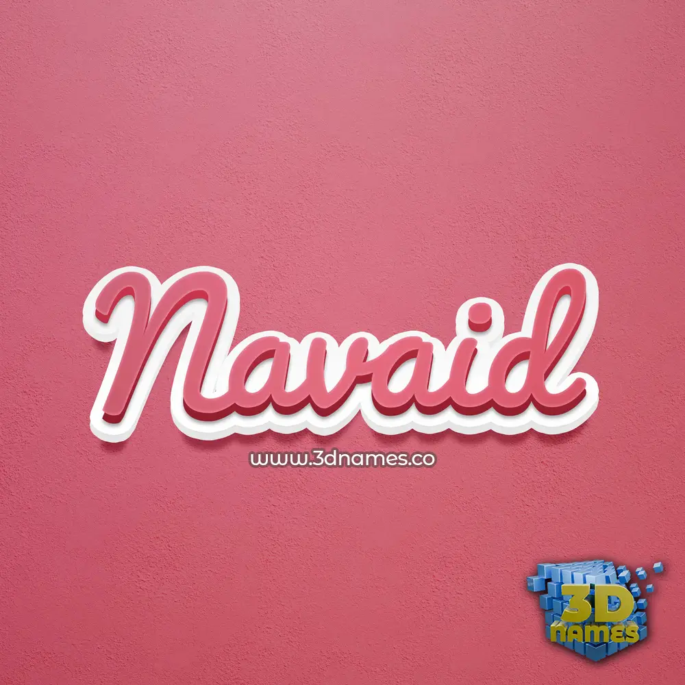 navaid in Red Scribble style - 3D name wallpaper