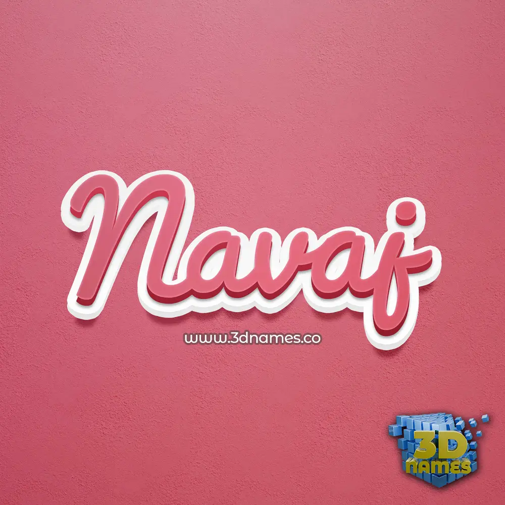 navaj in Red Scribble style - 3D name wallpaper