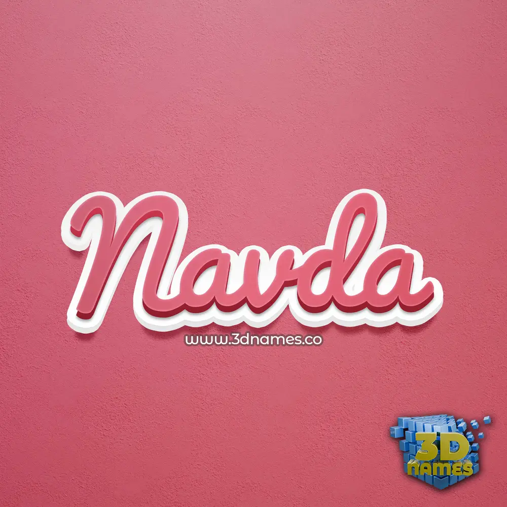 navda in Red Scribble style - 3D name wallpaper