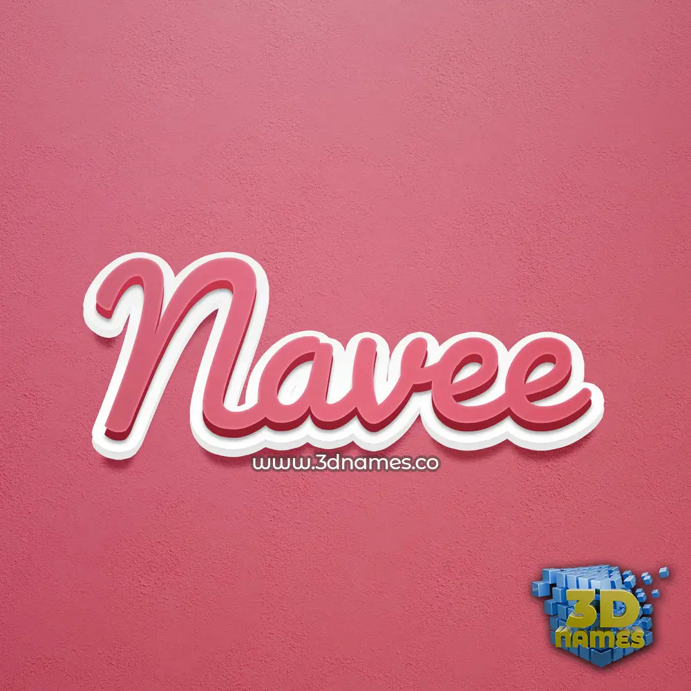 navee in Red Scribble style - 3D name wallpaper