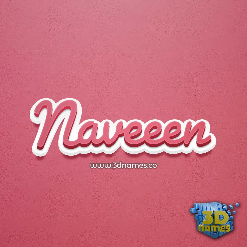 naveeen in Red Scribble style - 3D name wallpaper