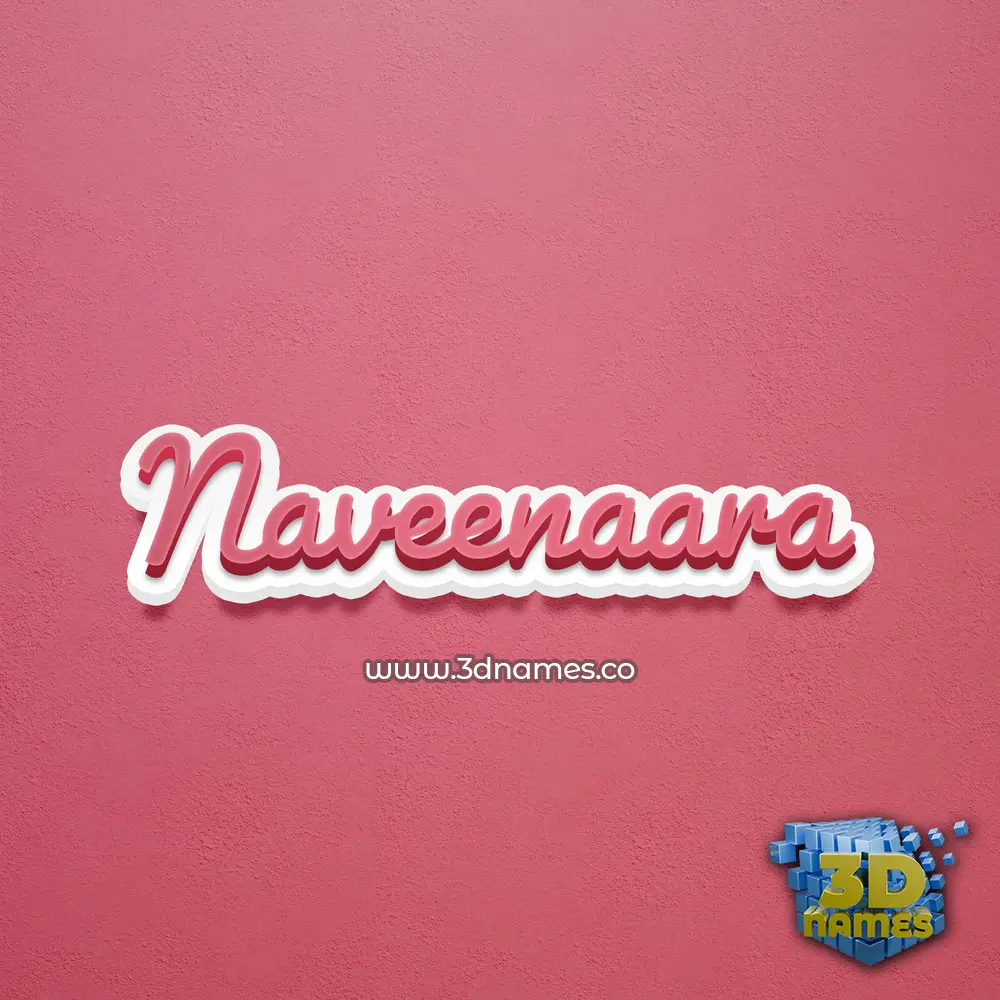 naveenaara in Red Scribble style - 3D name wallpaper