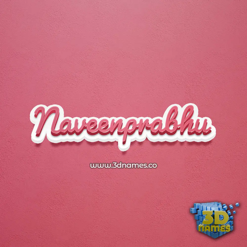 naveenprabhu in Red Scribble style - 3D name wallpaper