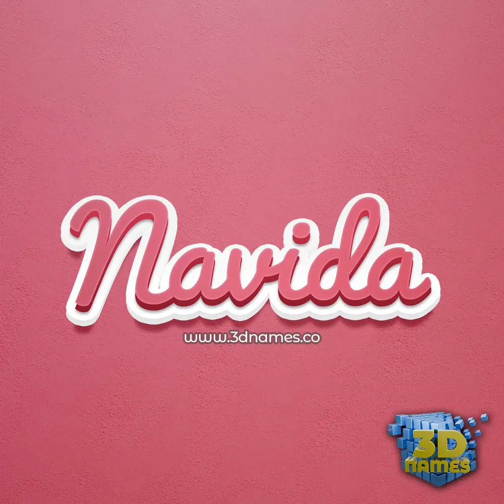 navida in Red Scribble style - 3D name wallpaper