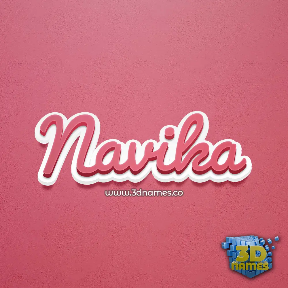 navika in Red Scribble style - 3D name wallpaper