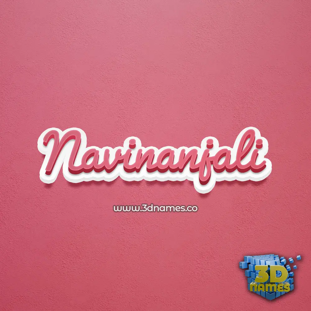 navinanjali in Red Scribble style - 3D name wallpaper