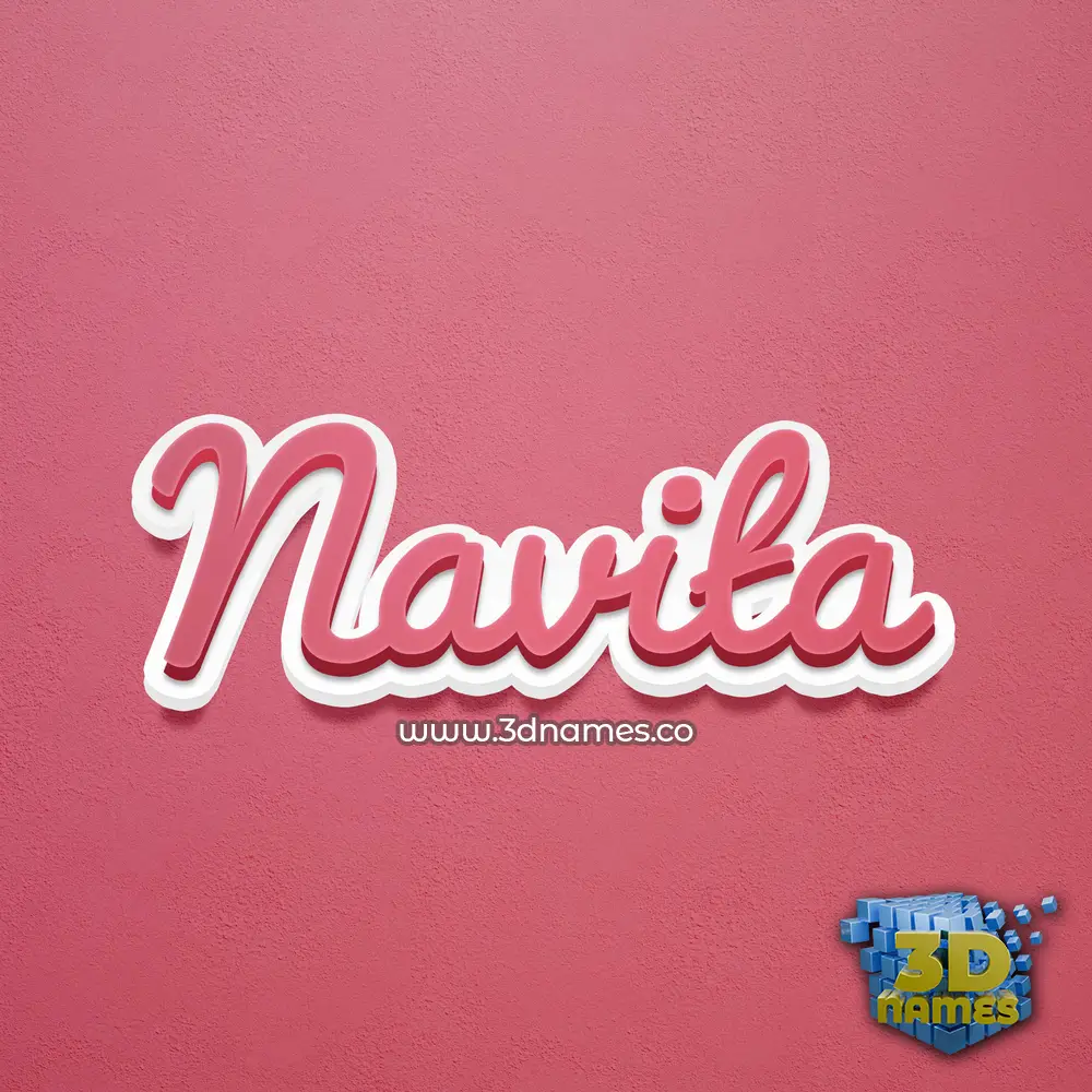 navita in Red Scribble style - 3D name wallpaper