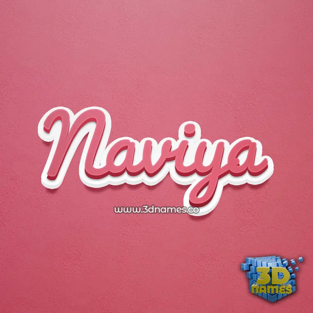 naviya in Red Scribble style - 3D name wallpaper