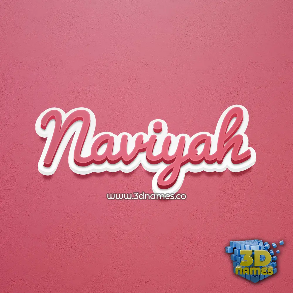 naviyah in Red Scribble style - 3D name wallpaper