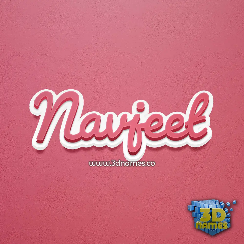 navjeet in Red Scribble style - 3D name wallpaper