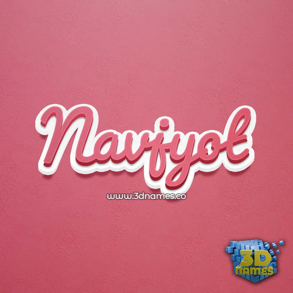navjyot in Red Scribble style - 3D name wallpaper