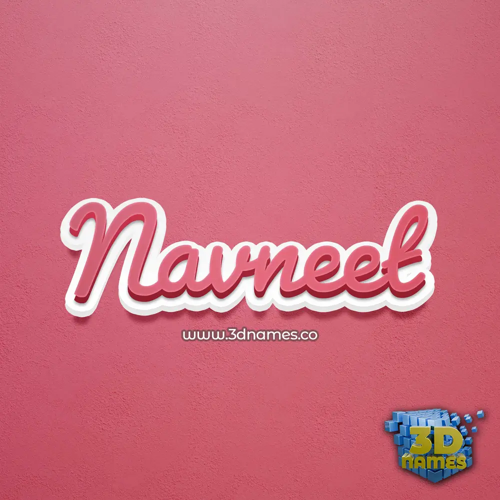 navneet in Red Scribble style - 3D name wallpaper